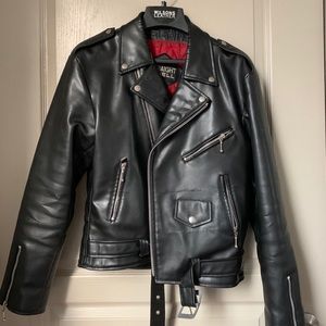 Straight to Hell Men’s Leather Jacket